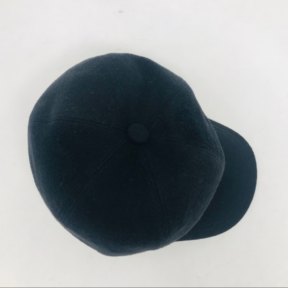 Barney's New York Black Wool Cashmere Driving Hat - Picture 3 of 8
